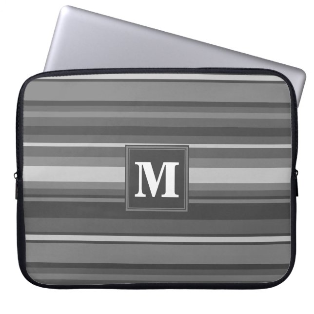 Capa Para Notebook Banda cinza monográfica (Frente)