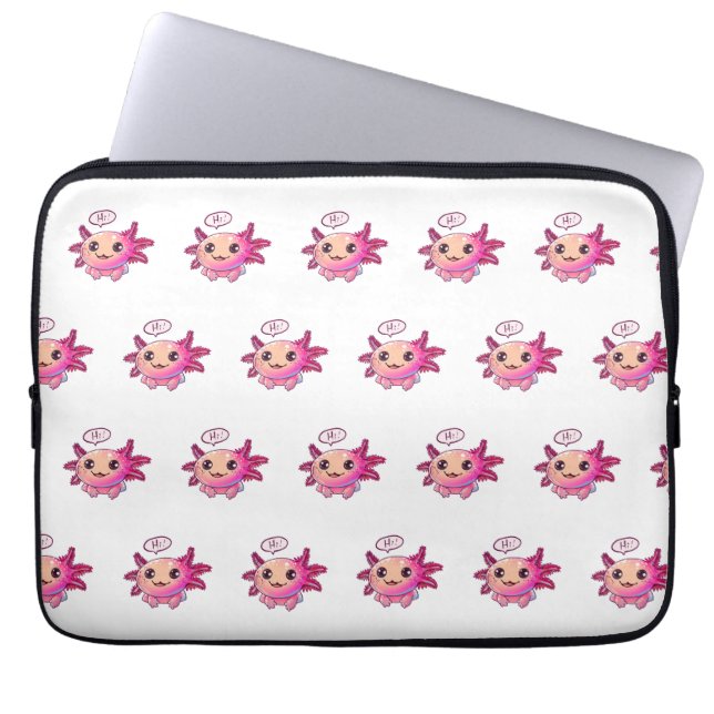 Capa Para Notebook Banda desenhada Axolotl em estilo cartoon (Frente)