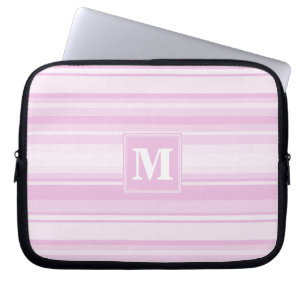 Capa Para Notebook Banda rosa de bebê monograma