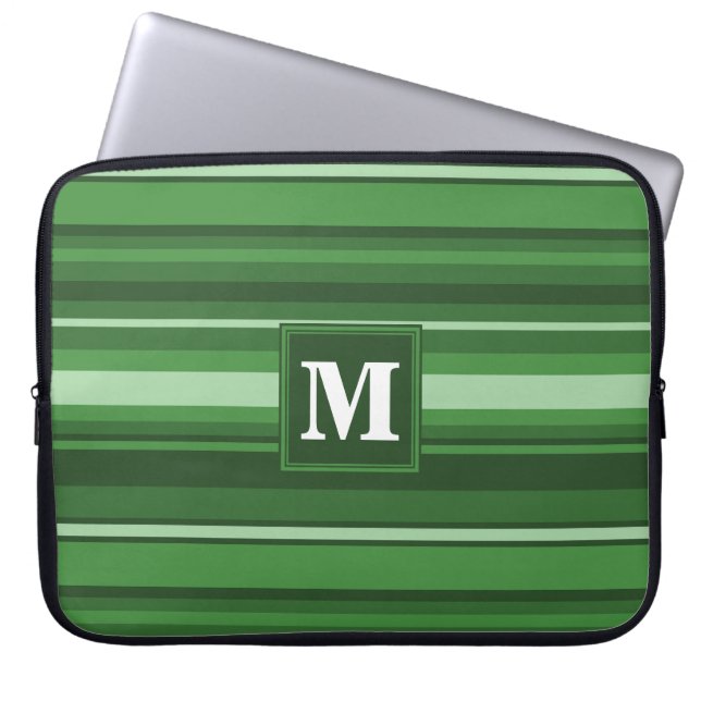 Capa Para Notebook Banda verde monograma (Frente)