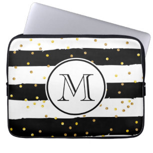 Capa Para Notebook Bandas brancas e pretas