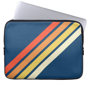 Capa Para Notebook Bandas com faixas retrorreflectoras dos anos 80 e
