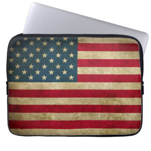 Capa Para Notebook Bandeira americana afligida dos EUA do Grunge