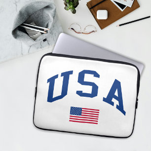 Capa Para Notebook Bandeira Americana do Dia da Independência Patriót