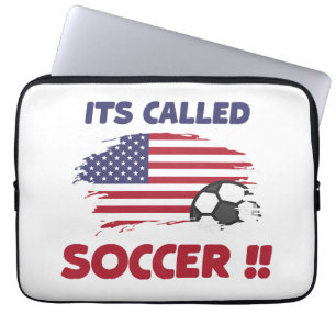 Capa Para Notebook Bandeira americana engraçada chamada SOCCER e não 