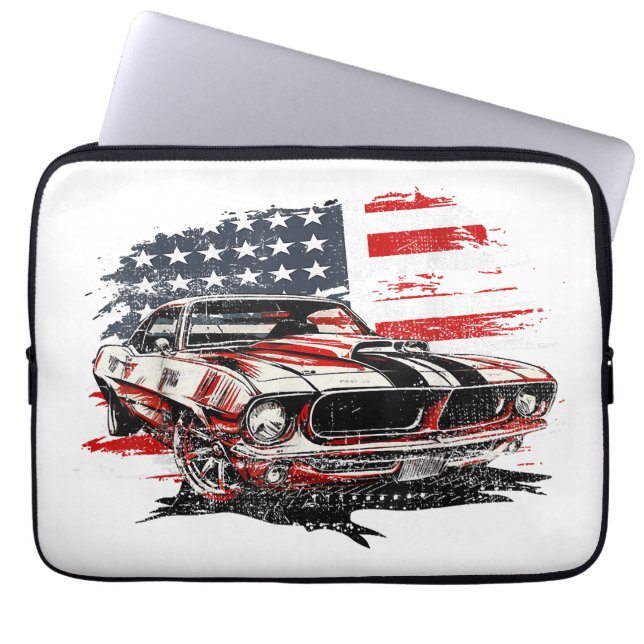 Capa Para Notebook Bandeira Americana Patriota  (Frente)