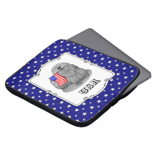 Capa Para Notebook Bandeira Americana Patriótica USA Puli Dog (cinza)