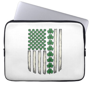 Capa Para Notebook Bandeira Americana Trevo Design Vetorial Vintage_1