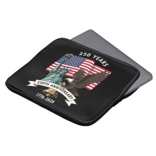 Capa Para Notebook Bandeira da Águia da Estátua da Liberdade do 250º