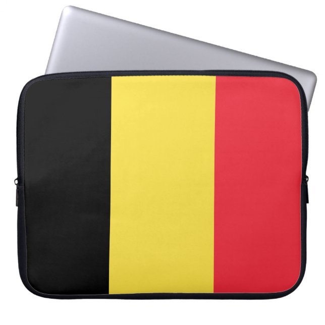 Capa Para Notebook Bandeira da Bélgica (Frente)