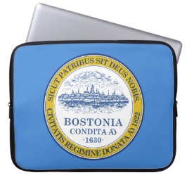 Capa Para Notebook Bandeira da Cidade de Boston (Massachusetts)