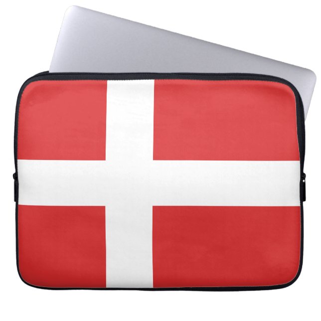 Capa Para Notebook Bandeira da Dinamarca (Frente)