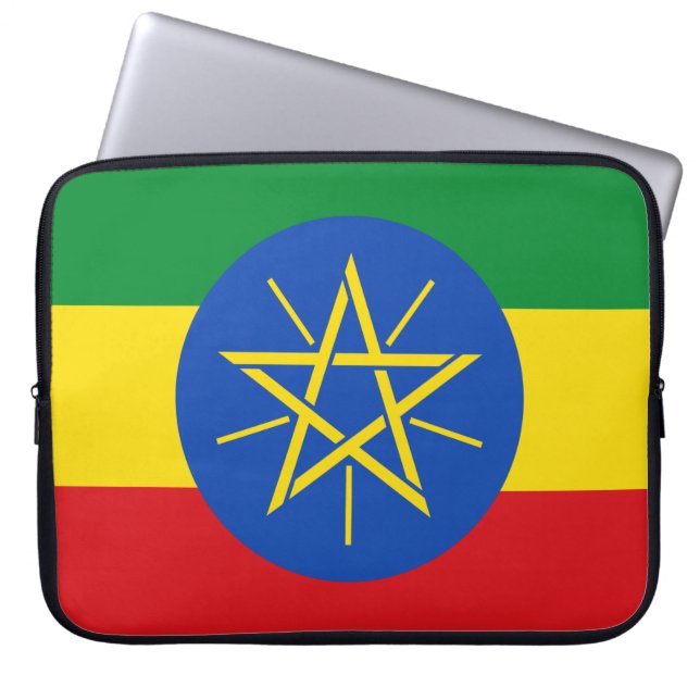 Capa Para Notebook Bandeira da Etiópia (Frente)