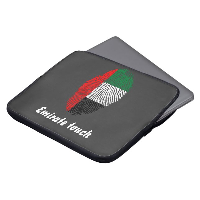 Capa Para Notebook Bandeira da impressão digital do toque do emirado (Frente Topo)