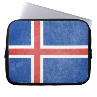 Capa Para Notebook Bandeira da Islândia Grunge