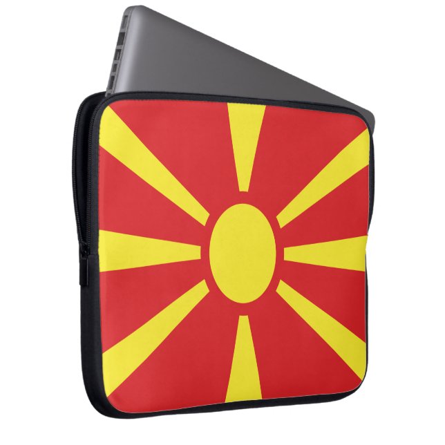 Capa Para Notebook Bandeira da Macedônia do Norte (Frente Esquerda)