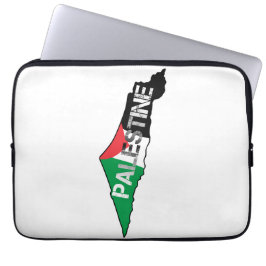 Capa Para Notebook Bandeira da Palestina Livre no Mapa Palestino