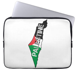 Capa Para Notebook Bandeira da Palestina Livre no Mapa Palestino