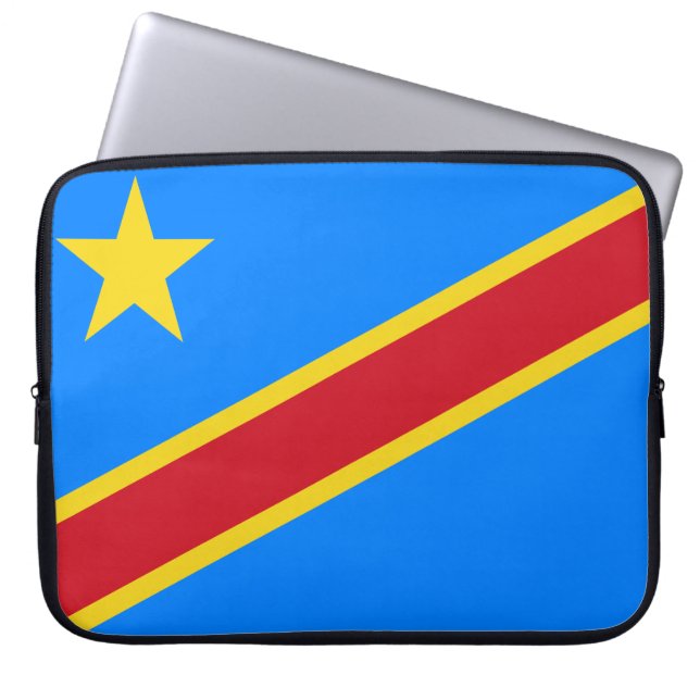 Capa Para Notebook Bandeira da RDC (República Democrática do Congo) (Frente)