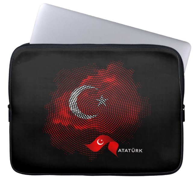 Capa Para Notebook Bandeira da Turquia (Frente)