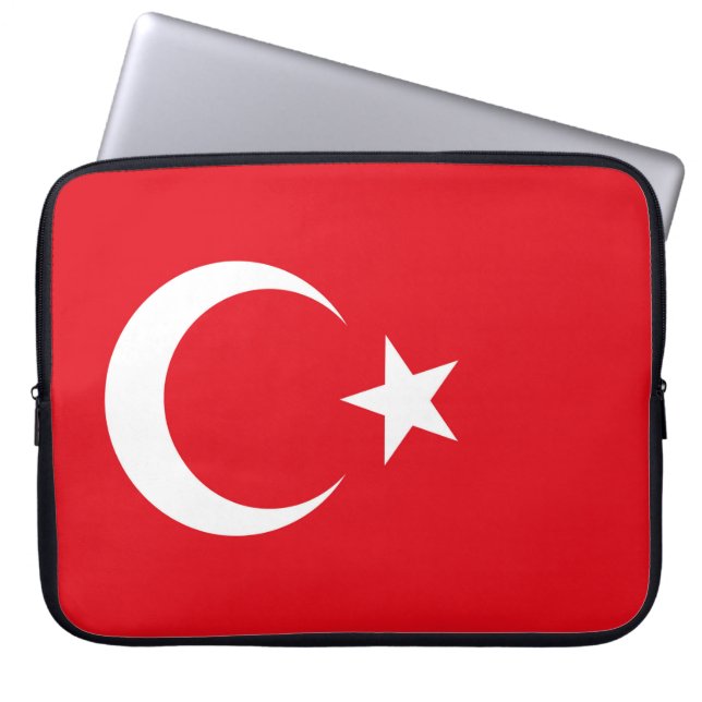 Capa Para Notebook Bandeira da Turquia (Frente)