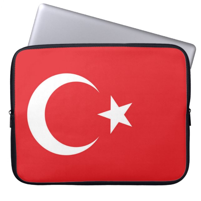 Capa Para Notebook Bandeira da Turquia (Frente)