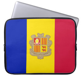 Capa Para Notebook Bandeira de Andorra