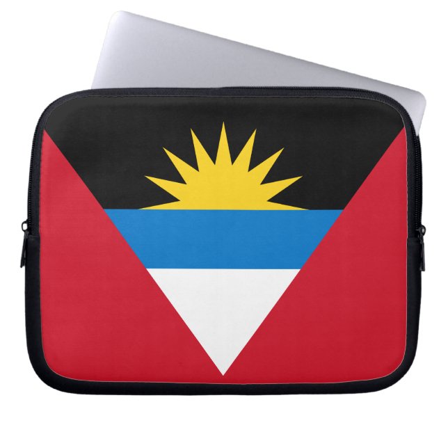 Capa Para Notebook Bandeira de Antígua e Barbuda Patriótica (Frente)