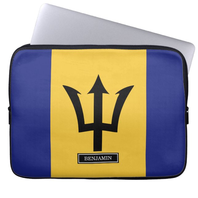 Capa Para Notebook Bandeira de Barbados (Frente)