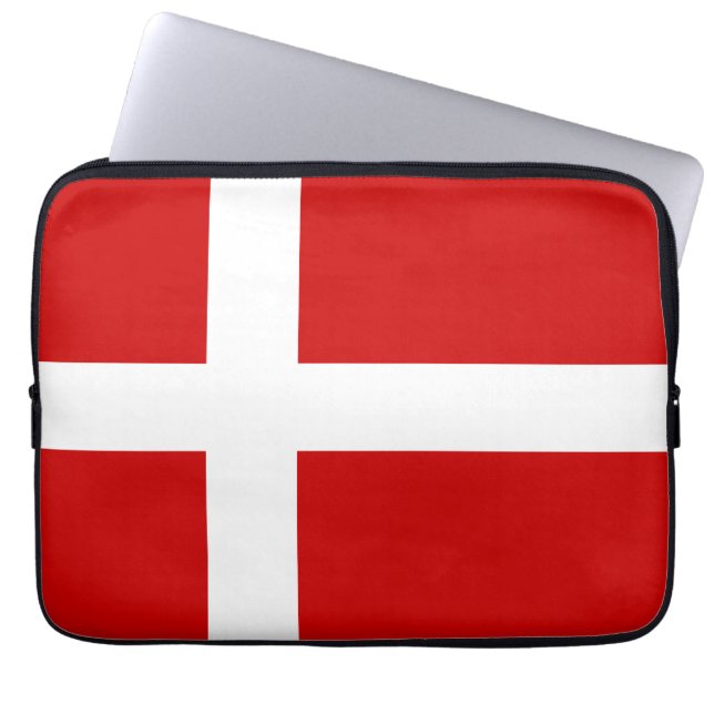 Capa Para Notebook Bandeira de Dinamarca (Frente)
