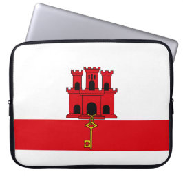 Capa Para Notebook Bandeira de Gibraltar