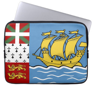 Capa Para Notebook Bandeira de Pierre e Miquelon santo
