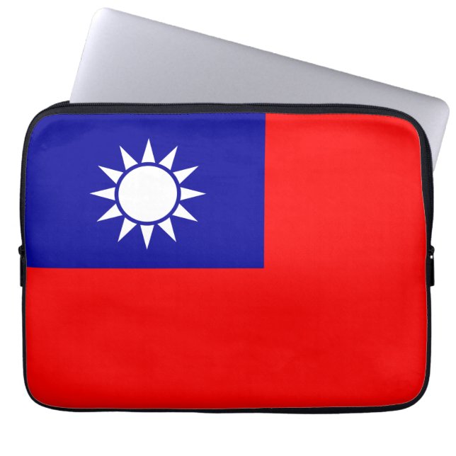 Capa Para Notebook Bandeira de Taiwan: República da China, Taipé Chin (Frente)
