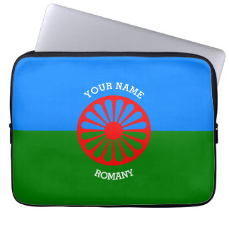 Capa Para Notebook Bandeira de viajantes ciganos romanos personalizad