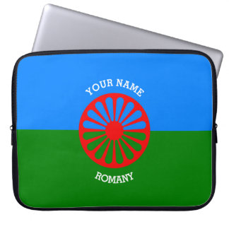 Capa Para Notebook Bandeira de viajantes ciganos romanos personalizad