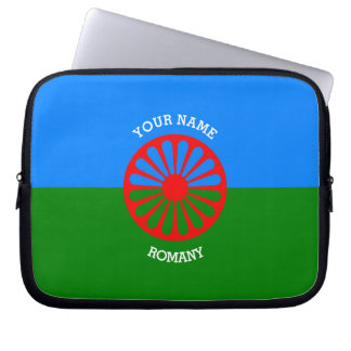 Capa Para Notebook Bandeira de viajantes ciganos romanos personalizad