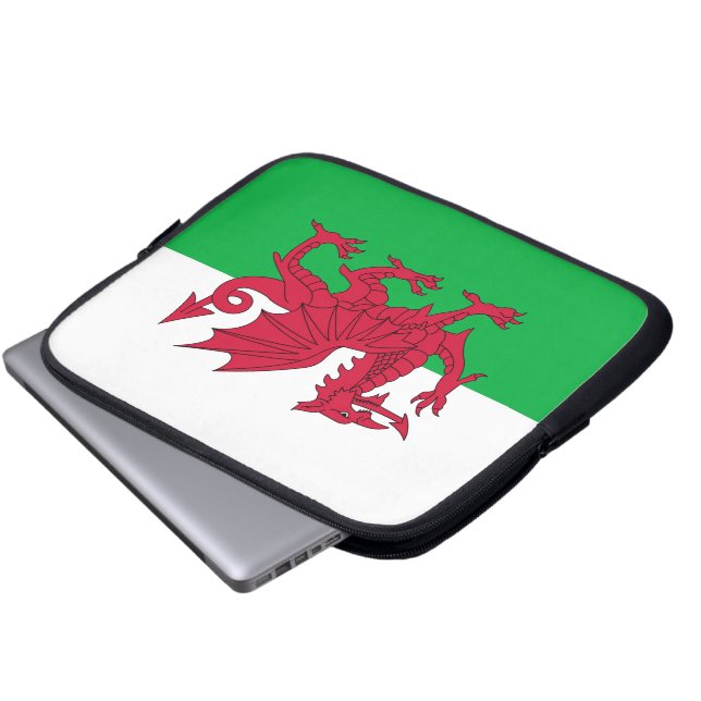 Capa Para Notebook Bandeira de Wales (Frente Inferior)