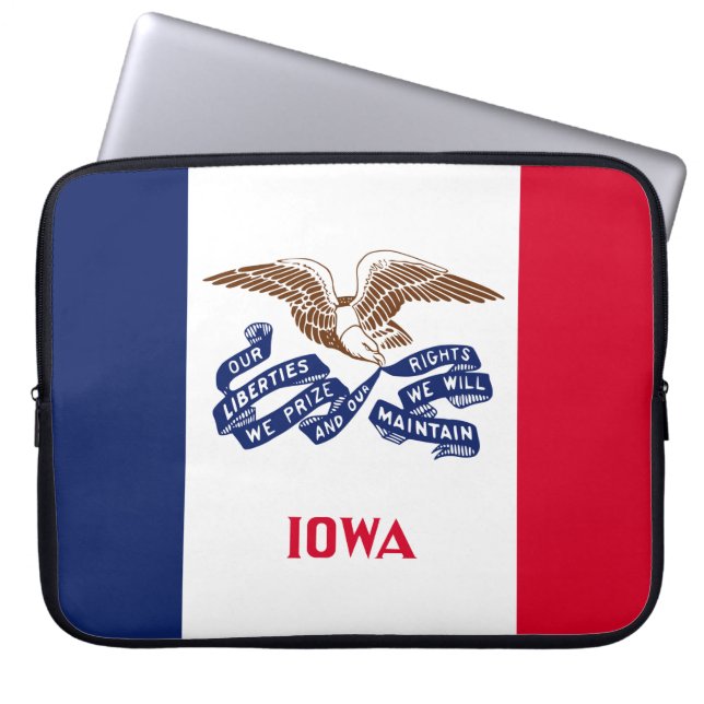 Capa Para Notebook Bandeira do Estado de Iowa (Frente)