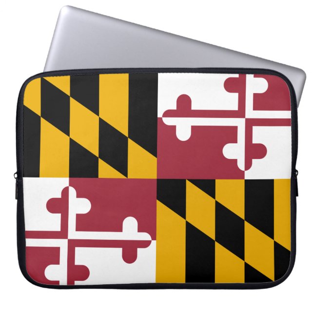Capa Para Notebook Bandeira do Estado de Maryland (Frente)