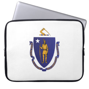 Capa Para Notebook Bandeira do Estado de Massachusetts, EUA