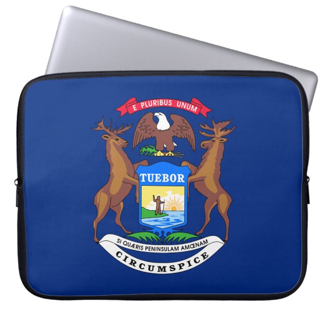 Capa Para Notebook Bandeira do Estado de Michigan (Frente)