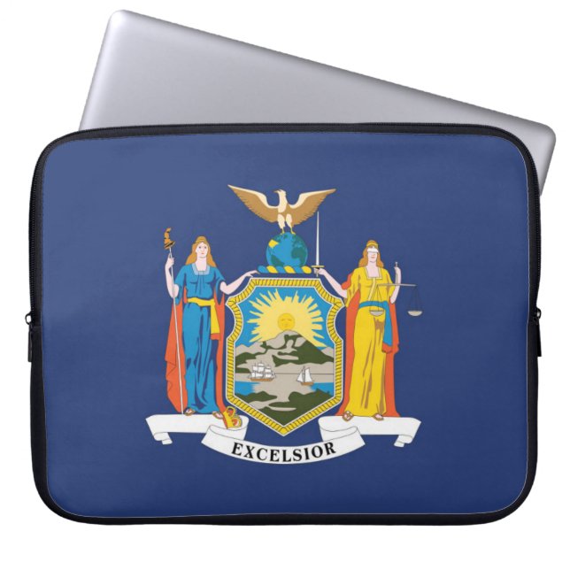Capa Para Notebook Bandeira do Estado de Nova Iorque, EUA (Frente)