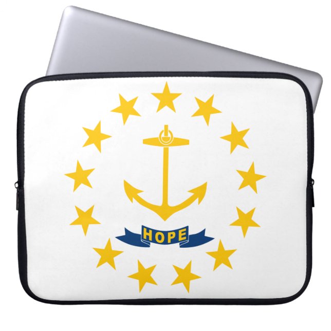 Capa Para Notebook Bandeira do Estado de Rhode Island (Frente)