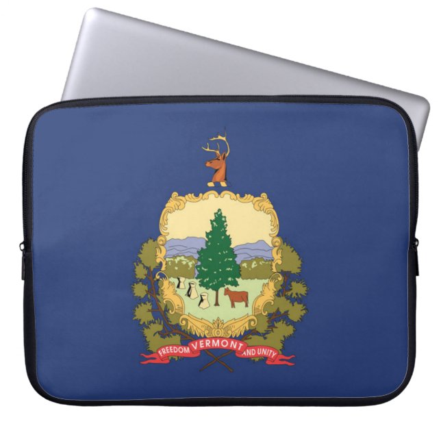 Capa Para Notebook Bandeira do Estado de Vermont, EUA (Frente)