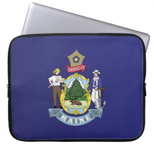 Capa Para Notebook Bandeira do Estado do Maine, EUA