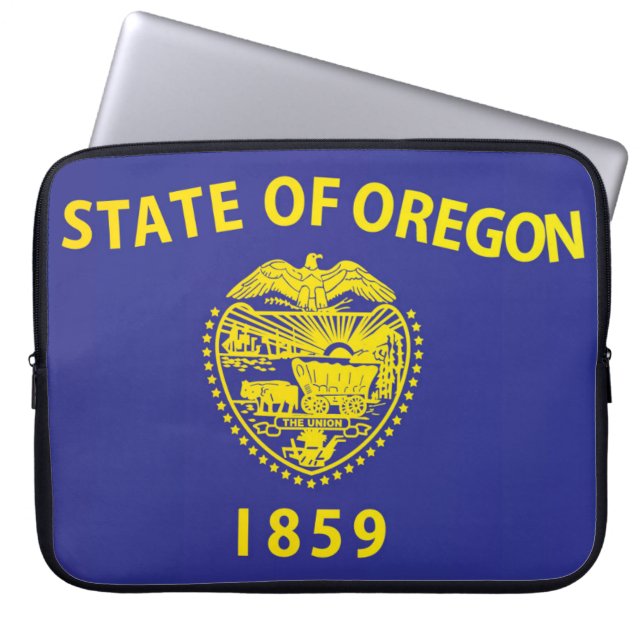 Capa Para Notebook Bandeira do Estado do Oregon, EUA (Frente)