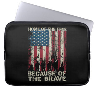 Capa Para Notebook Bandeira Do Livre Por Causa Do Veterano Corajoso