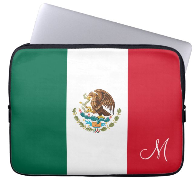 Capa Para Notebook Bandeira do México Monograma (Frente)