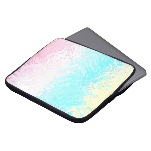 Capa Para Notebook Bandeira do Orgulho Abstrato Boho Swirly Groovy Ge (Frente Topo)