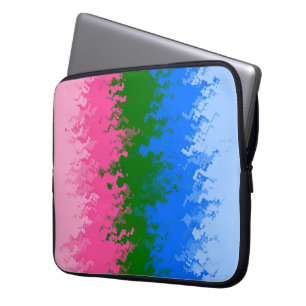 Capa Para Notebook Bandeira do Orgulho Abstrato Omnirromântico Trippy